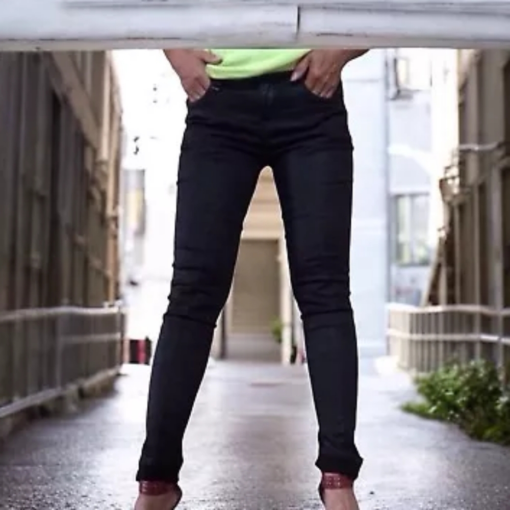Burberry Brit Black Leather Detail Pants